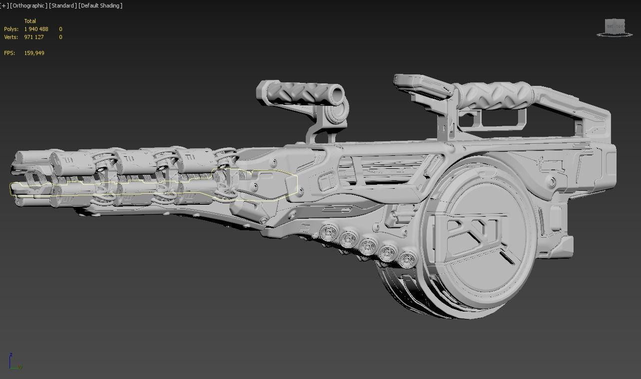 Concept Electron Pulse Cannon 3D model_9