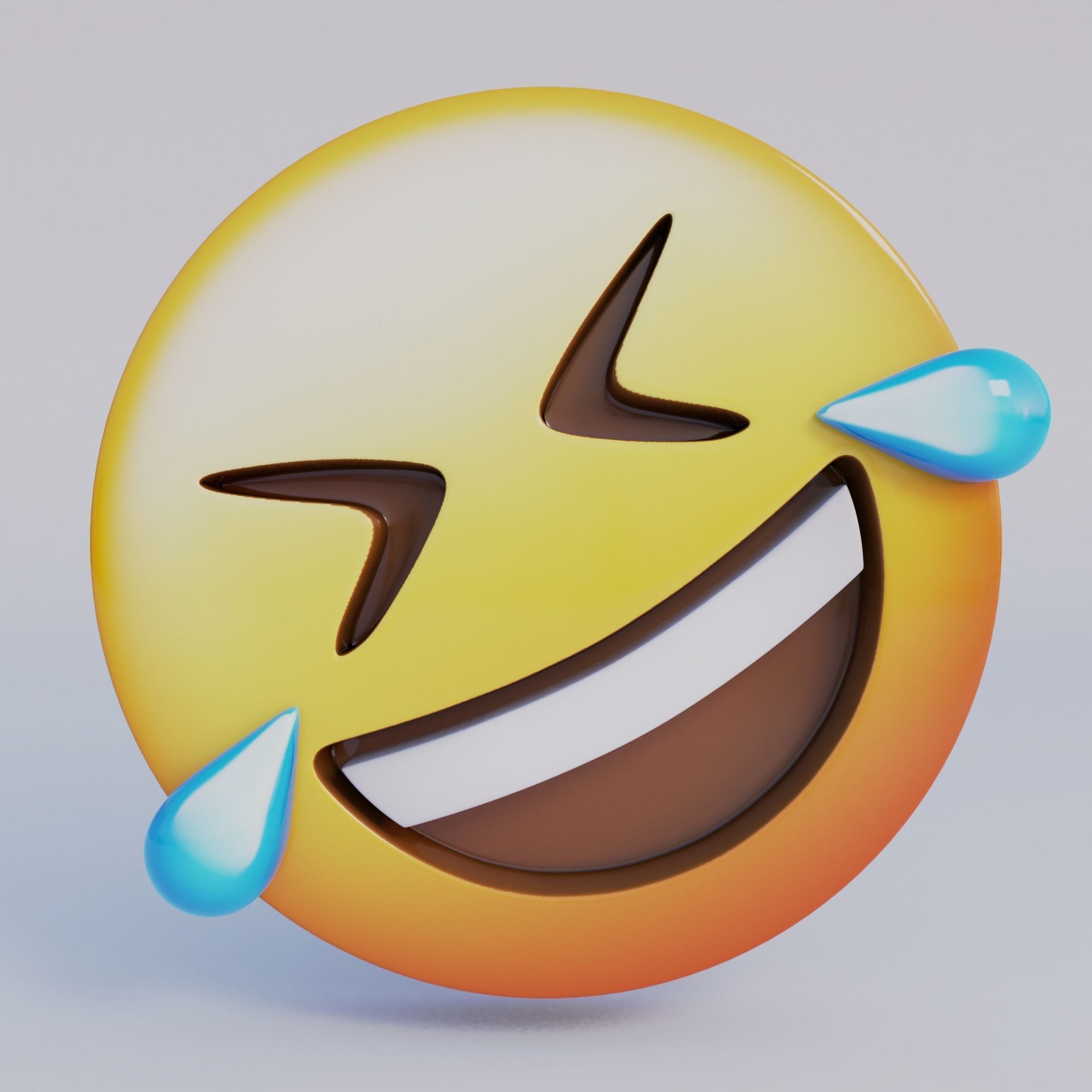 3D Emoji Set With 25 Emojis Low-poly 3D model_10