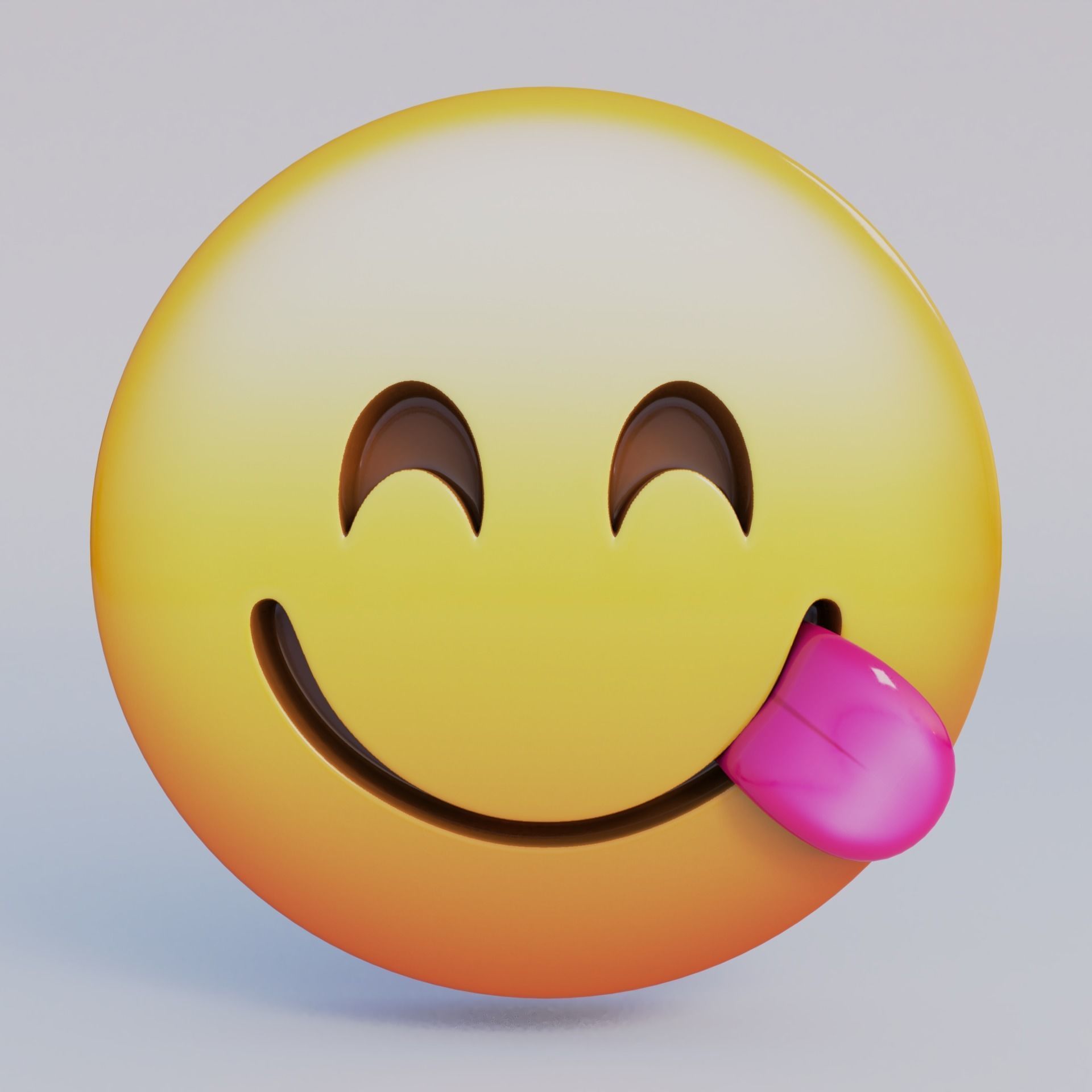 3D Emoji Set With 25 Emojis Low-poly 3D model_26