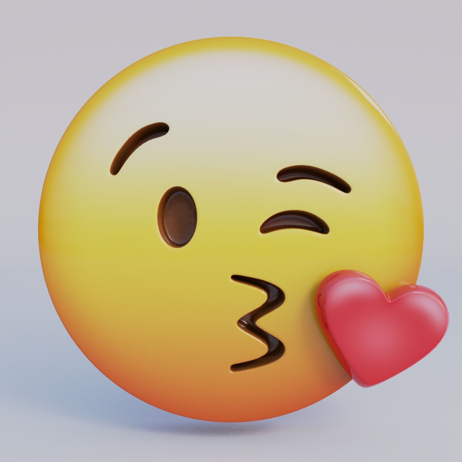 3D Emoji Set With 25 Emojis Low-poly 3D model_20
