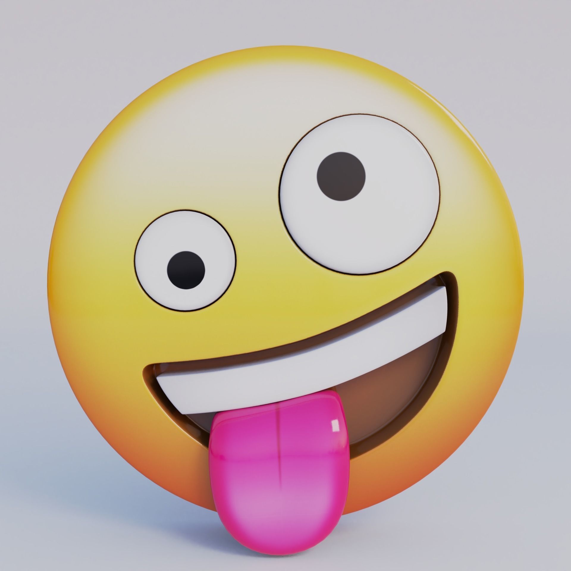 3D Emoji Set With 25 Emojis Low-poly 3D model_28