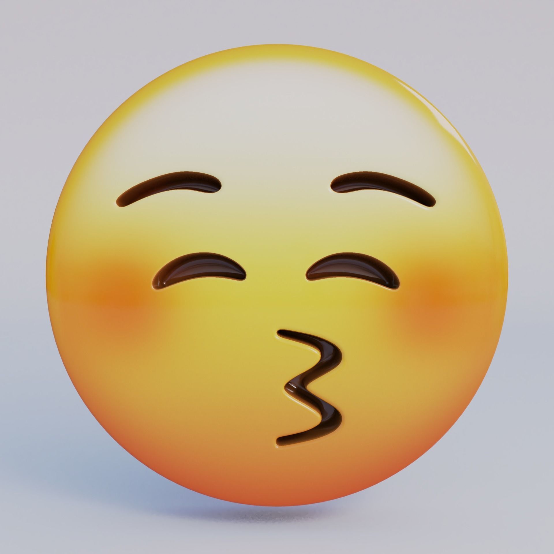 3D Emoji Set With 25 Emojis Low-poly 3D model_23