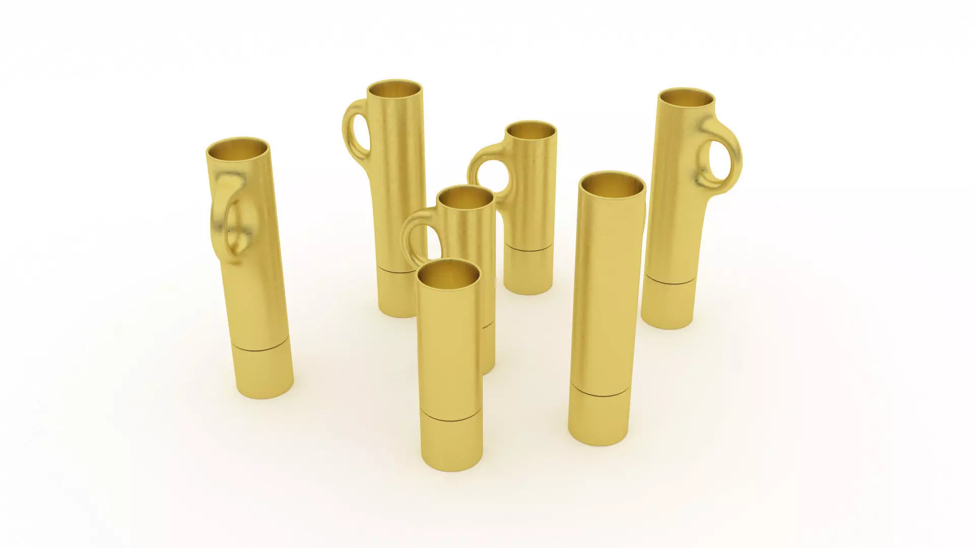 Golden Cups Decor - 3ds Max Free 3D model