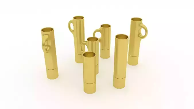 Golden Cups Decor - 3ds Max