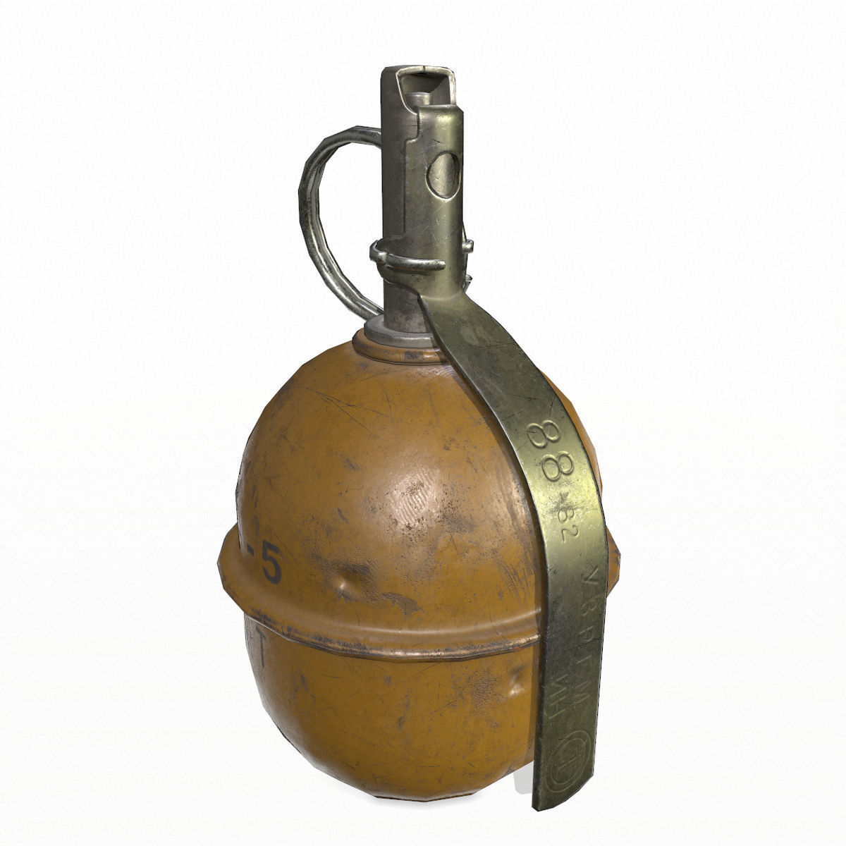 RGD-5 Grenade Low-poly 3D model_6