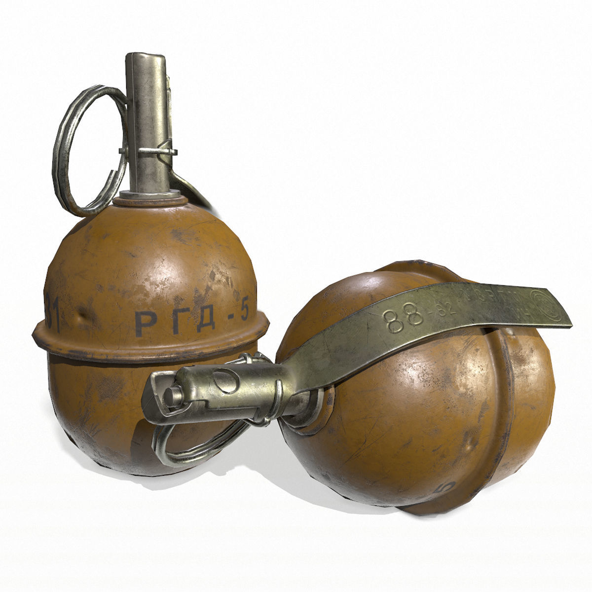 RGD-5 Grenade Low-poly 3D model_2
