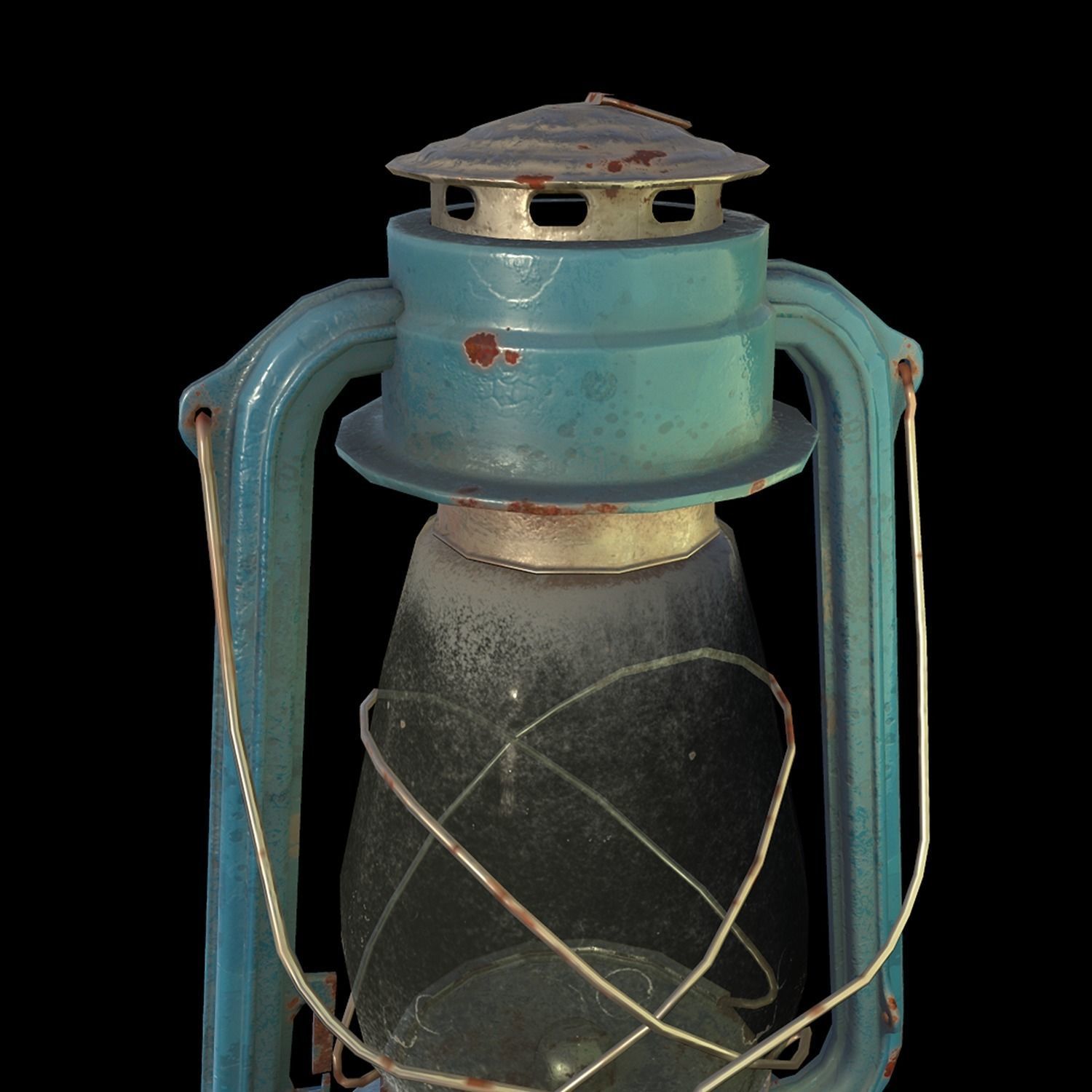 Lamp Old Low-poly 3D model_3