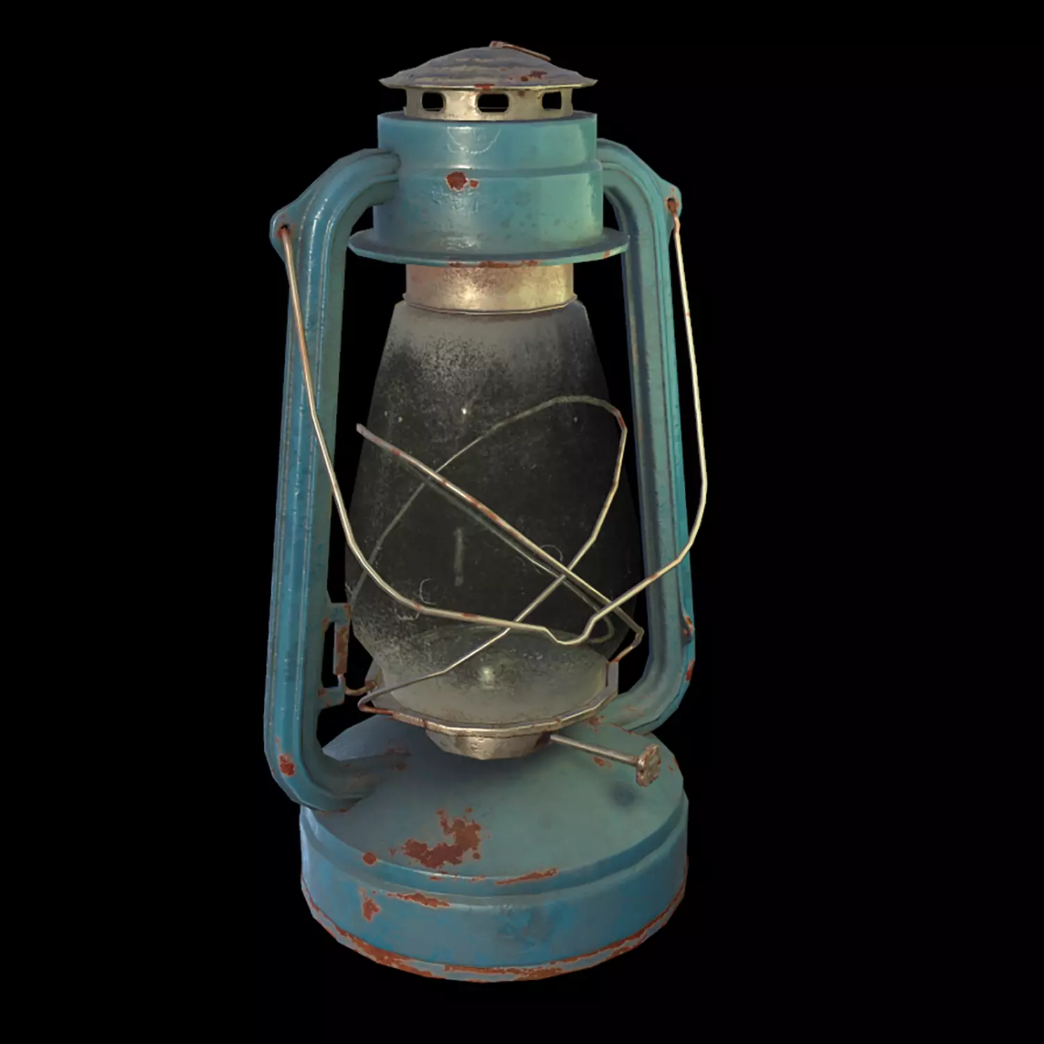 Lamp Old Low-poly 3D model_0