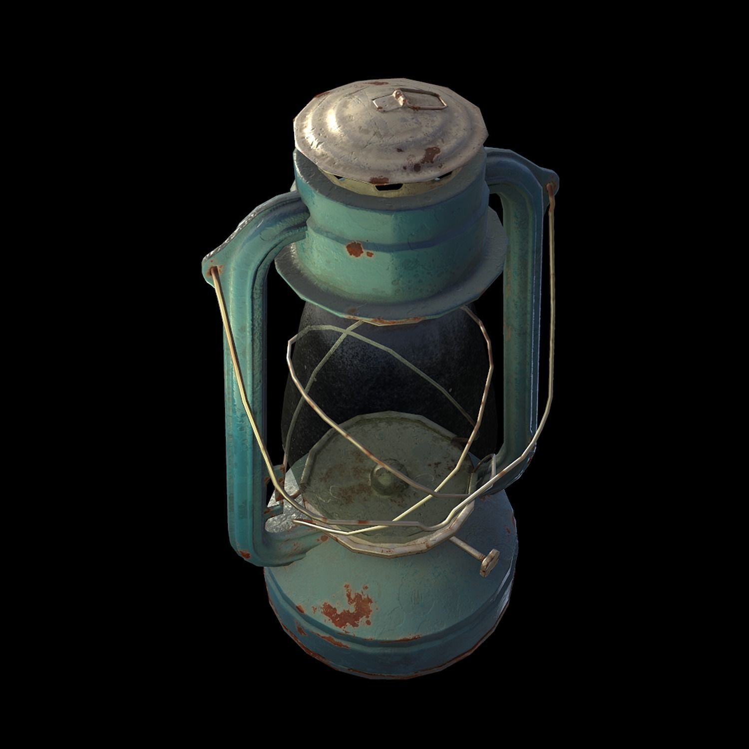 Lamp Old Low-poly 3D model_2