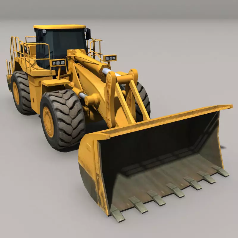 Loader bulldozer Low-poly 3D model