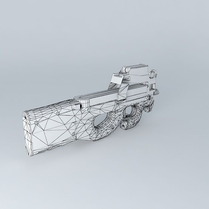 FN P90 Free 3D model_4