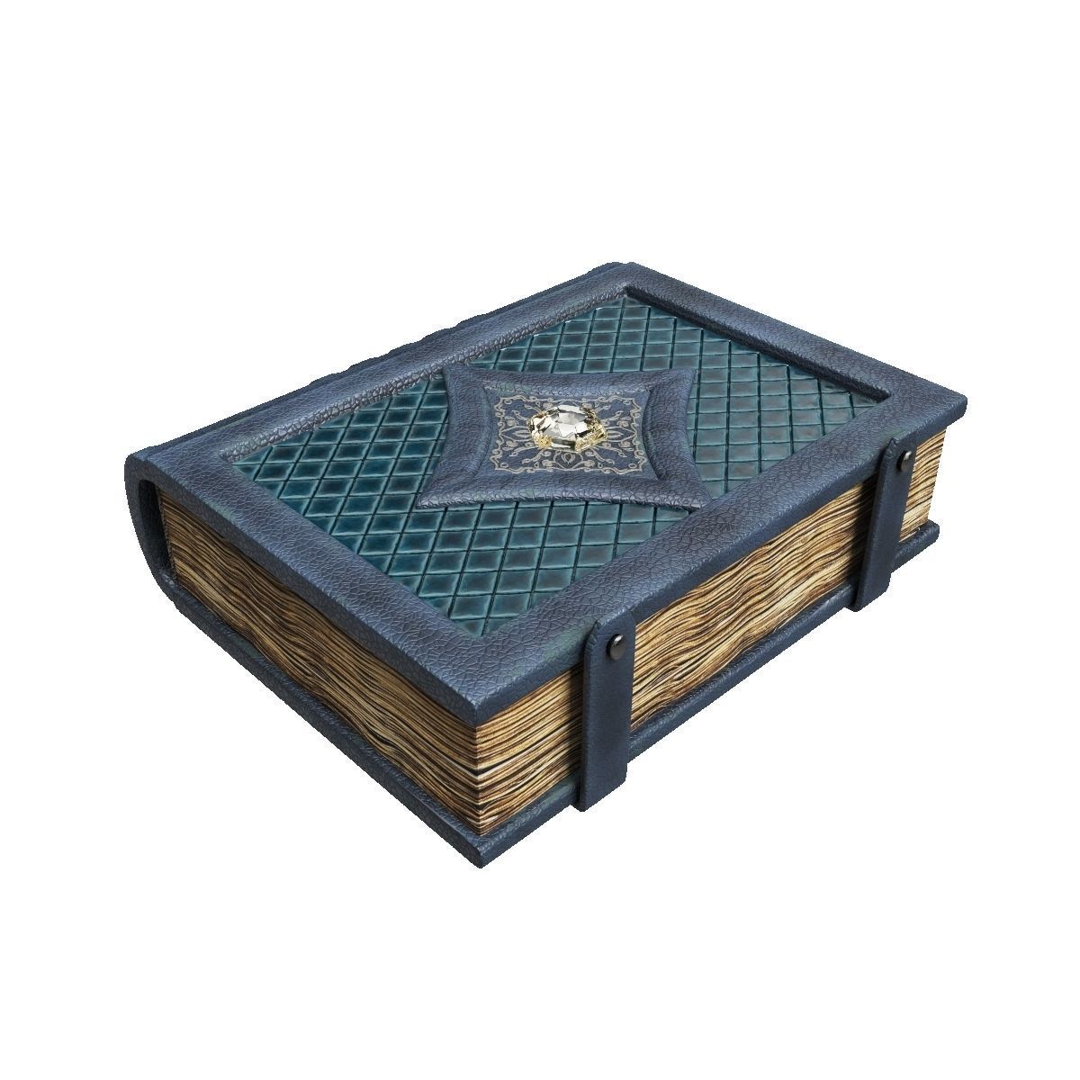 Old spell book Low-poly 3D model_1