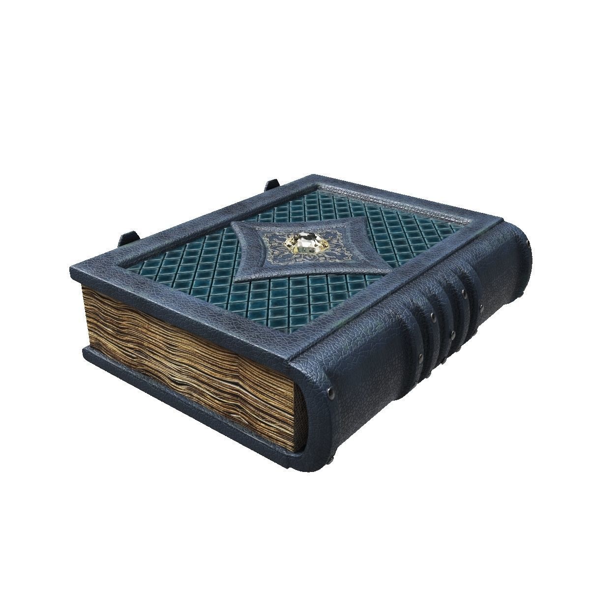 Old spell book Low-poly 3D model_2