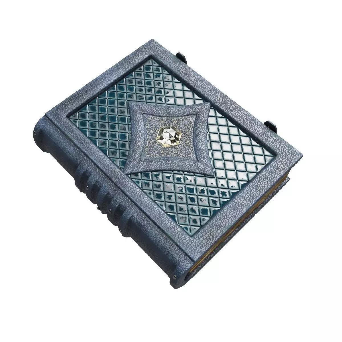 Old spell book Low-poly 3D model_0