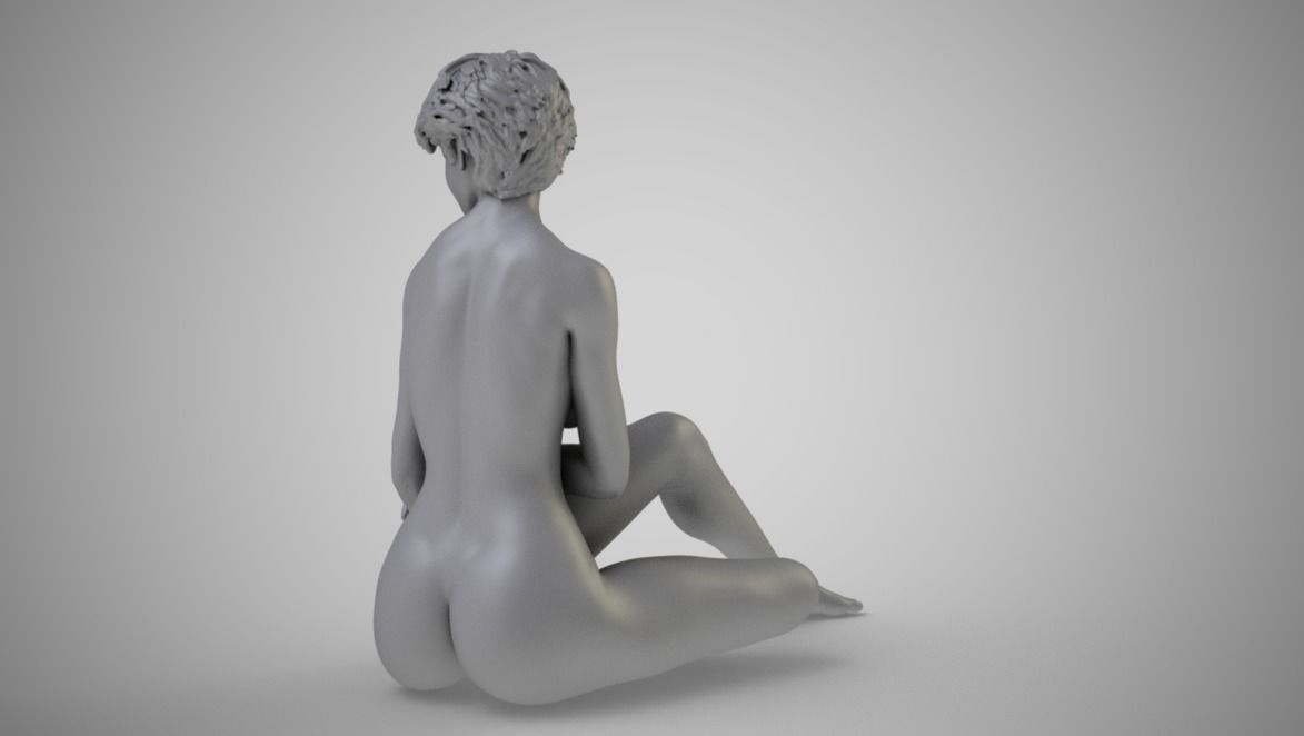 Art Pose 5 3D print model_2