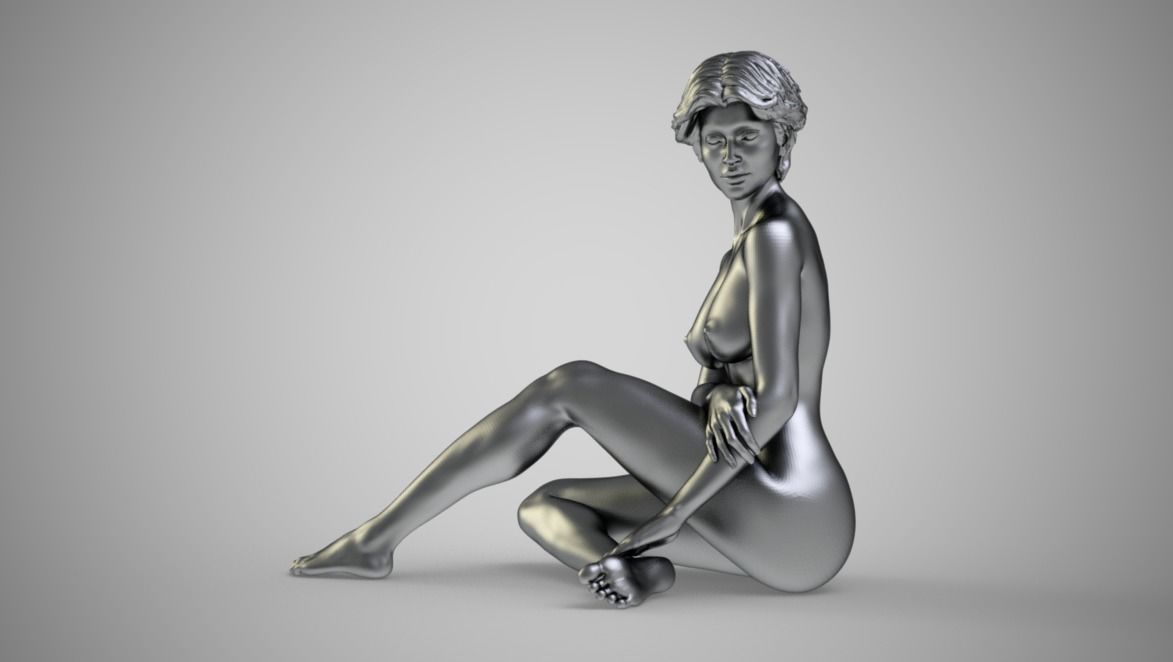 Art Pose 5 3D print model_5