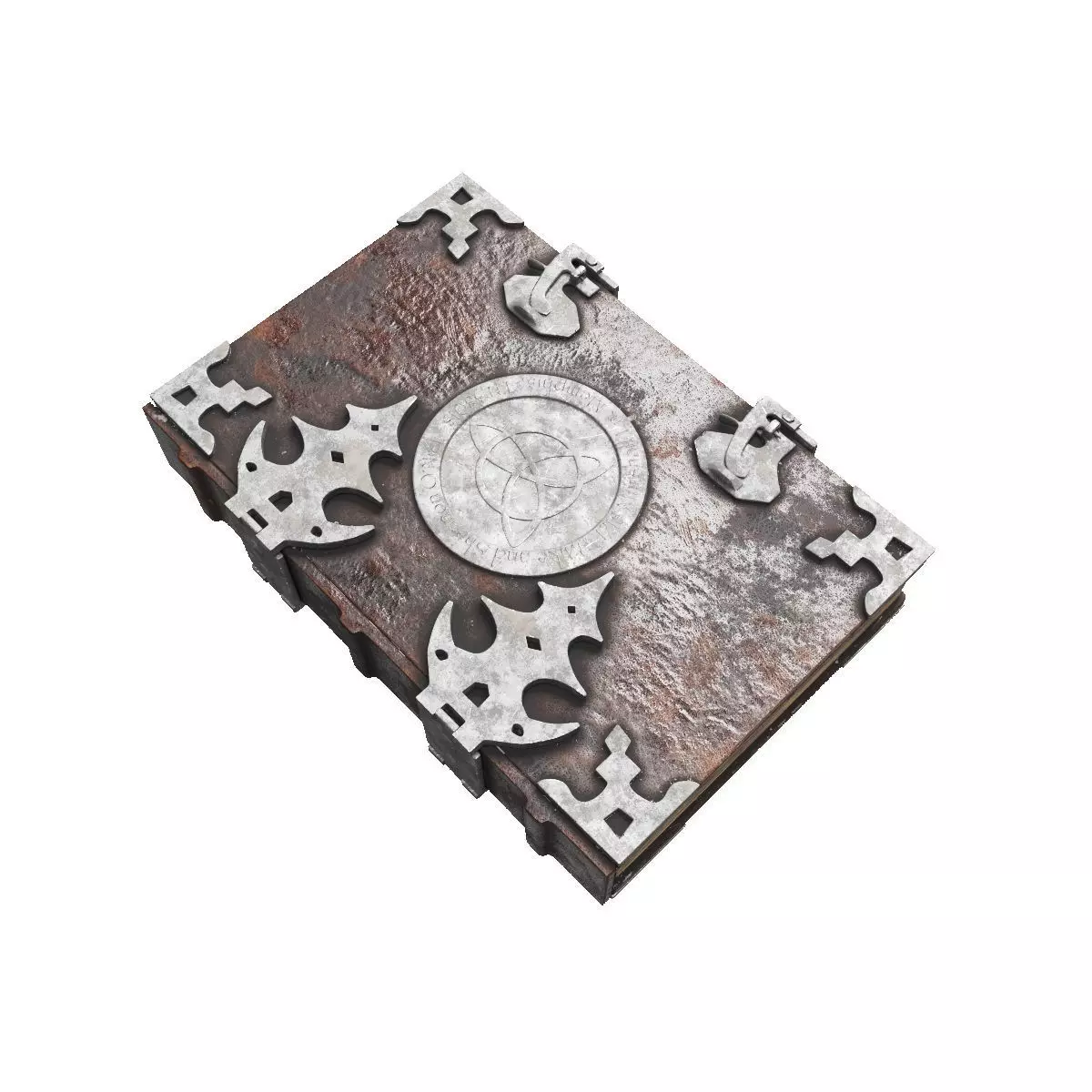 Old spell book Low-poly 3D model_0