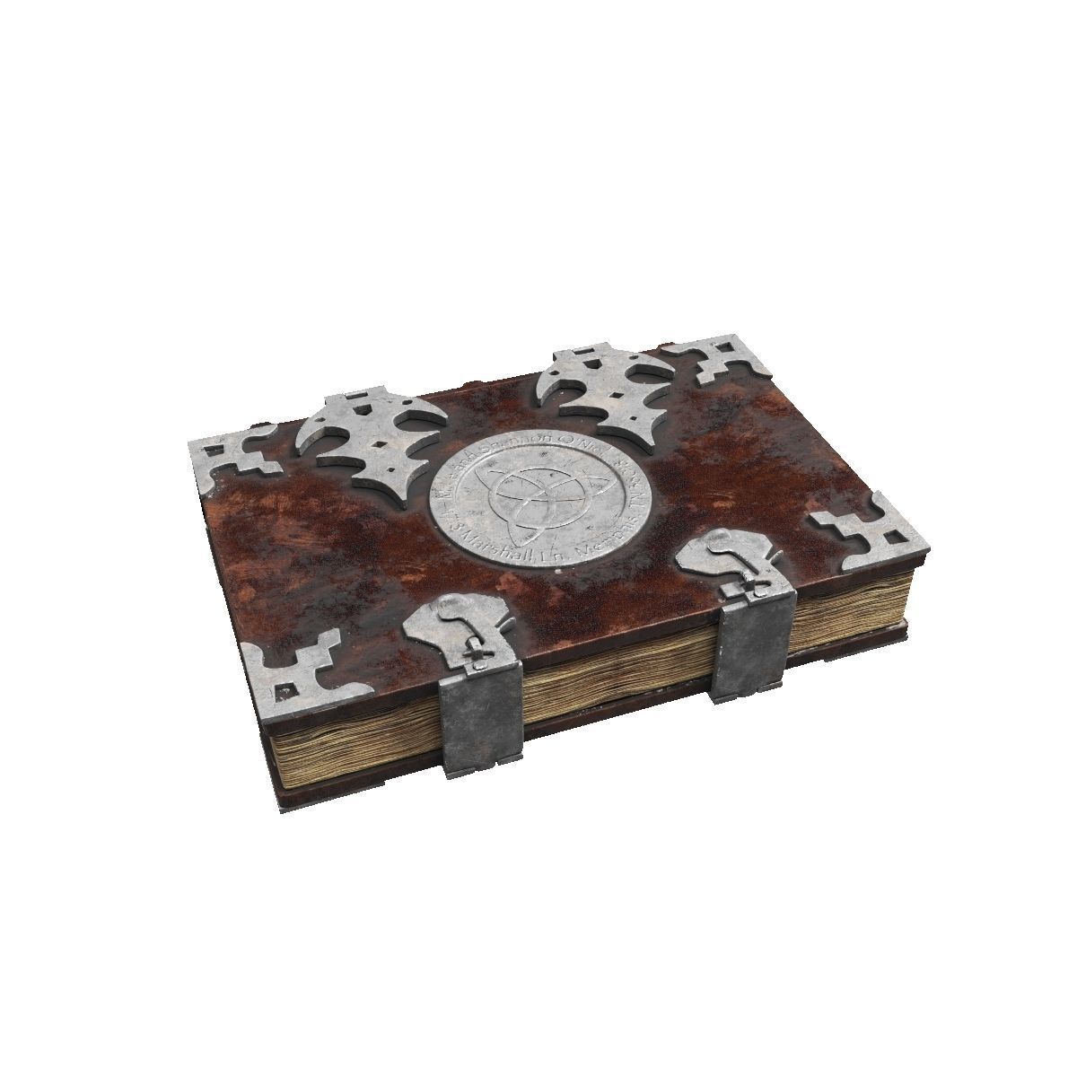 Old spell book Low-poly 3D model_10