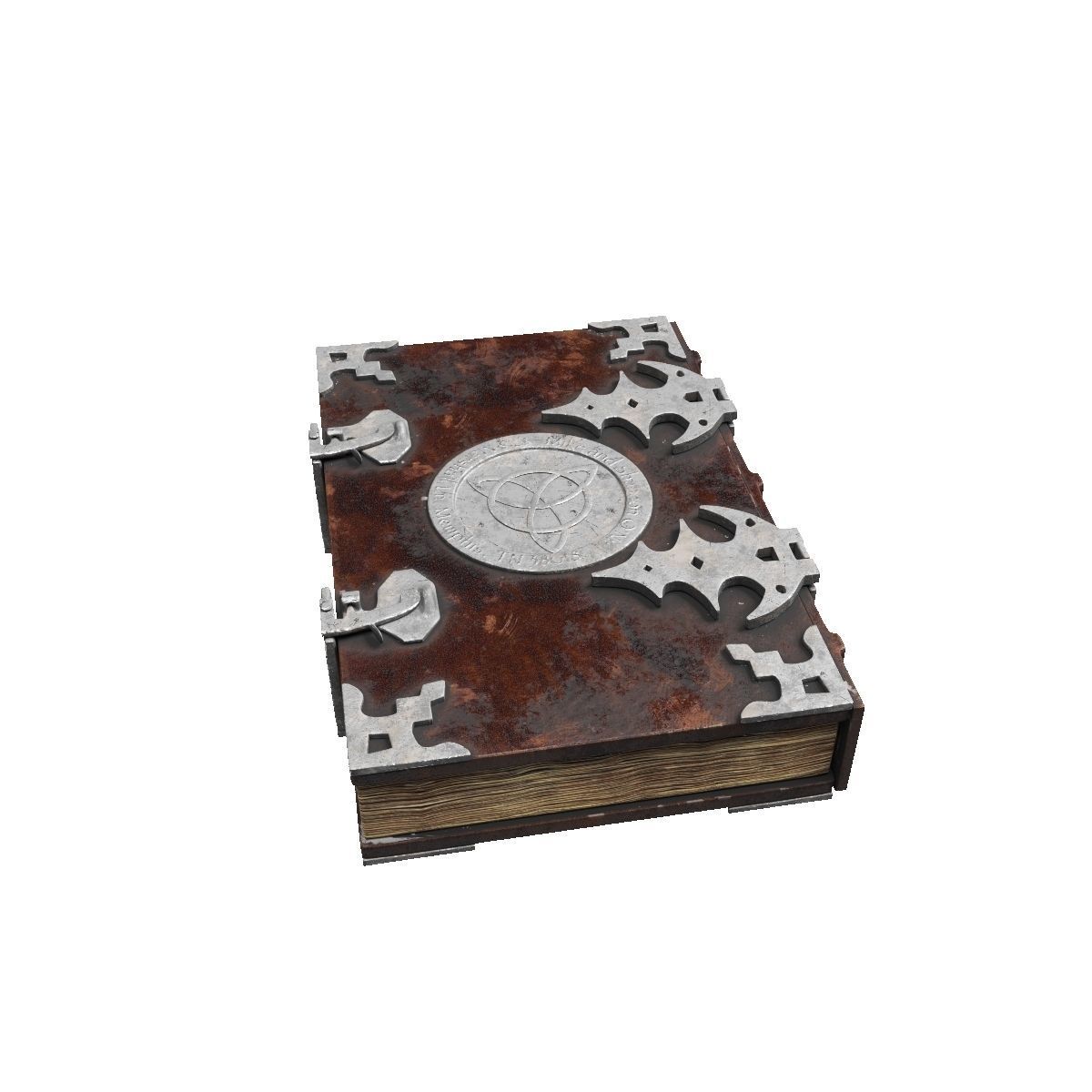 Old spell book Low-poly 3D model_8