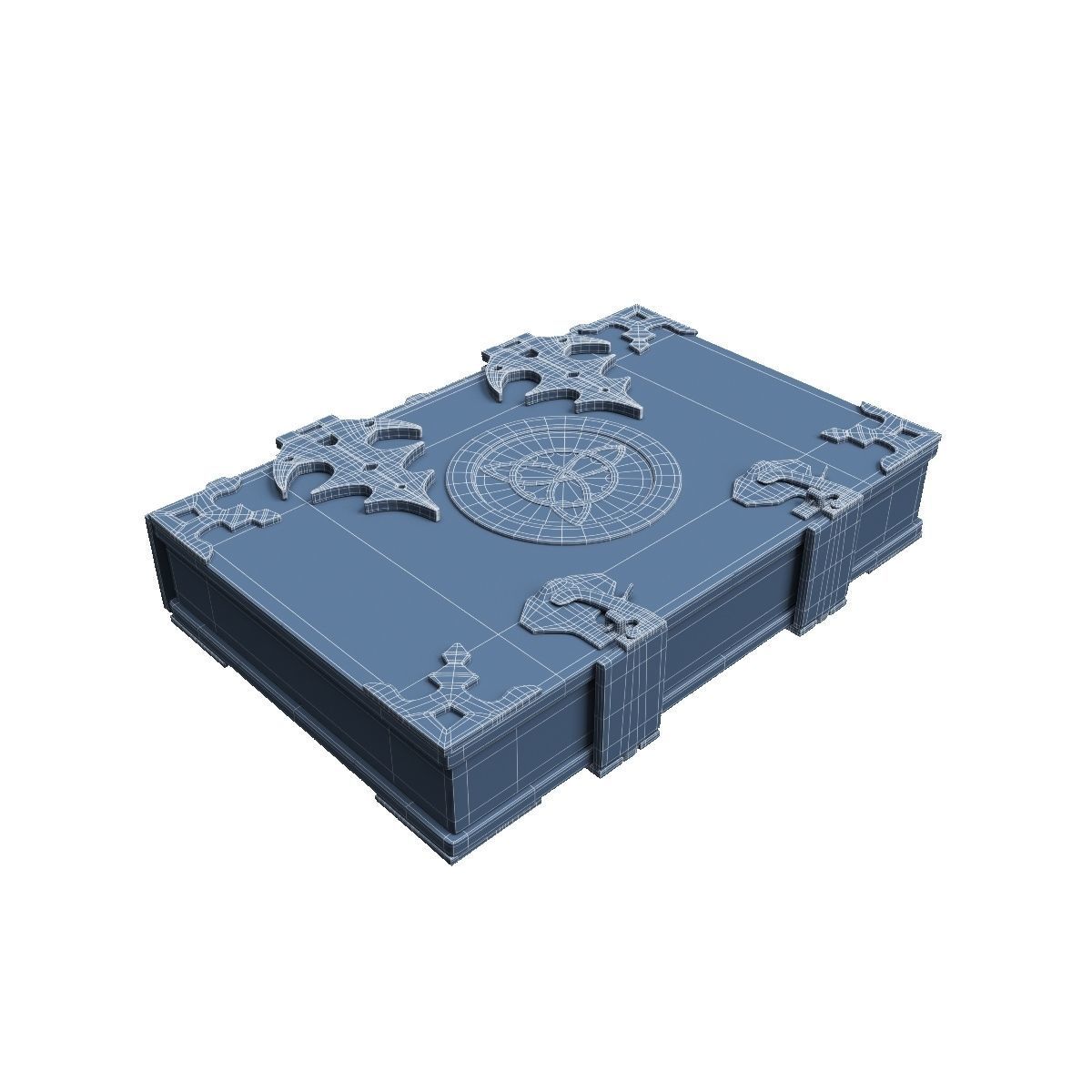 Old spell book Low-poly 3D model_11