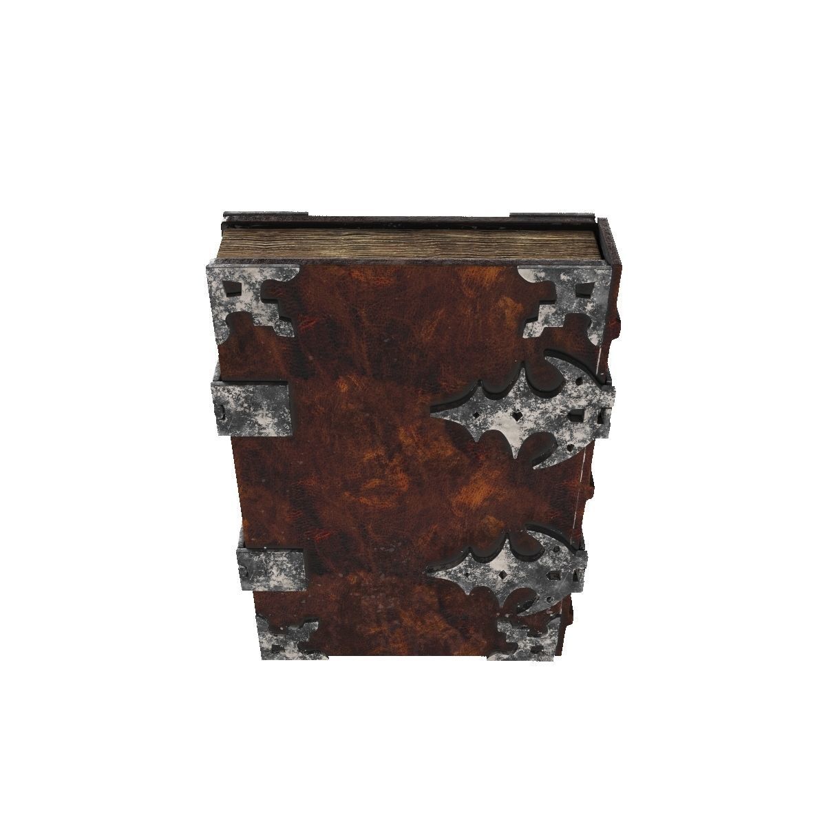 Old spell book Low-poly 3D model_4