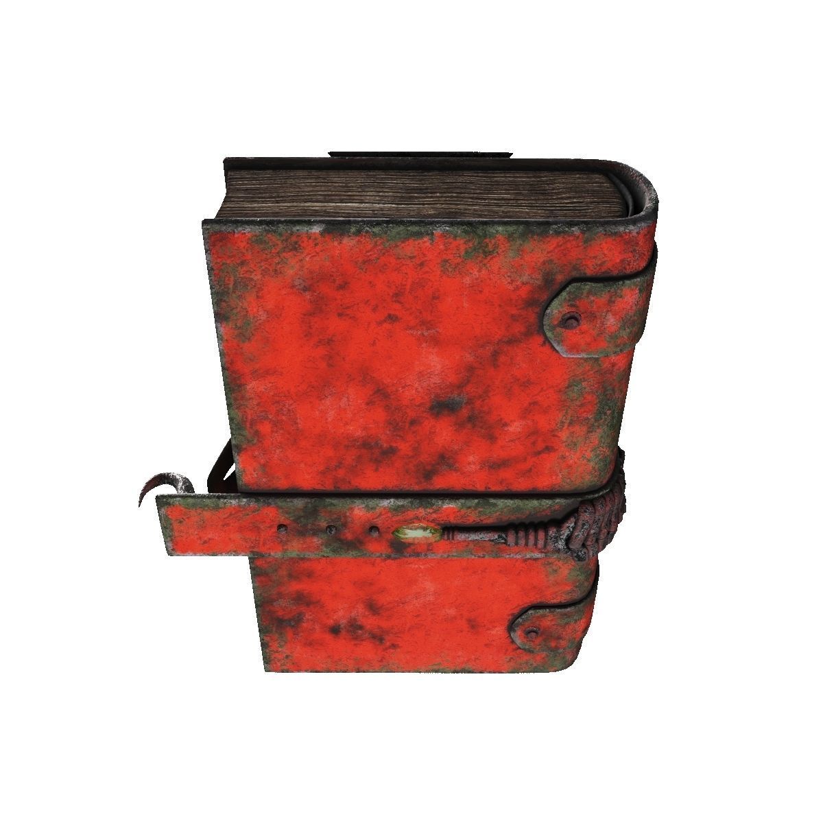 Vintage magic book Low-poly 3D model_4