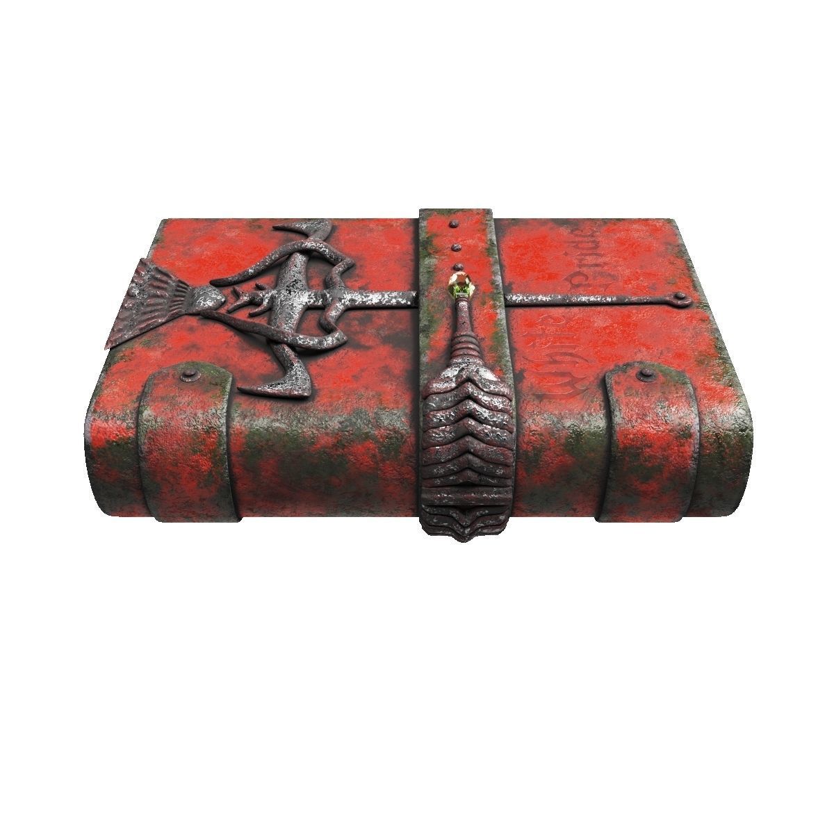 Vintage magic book Low-poly 3D model_6