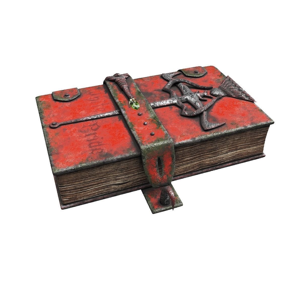 Vintage magic book Low-poly 3D model_10