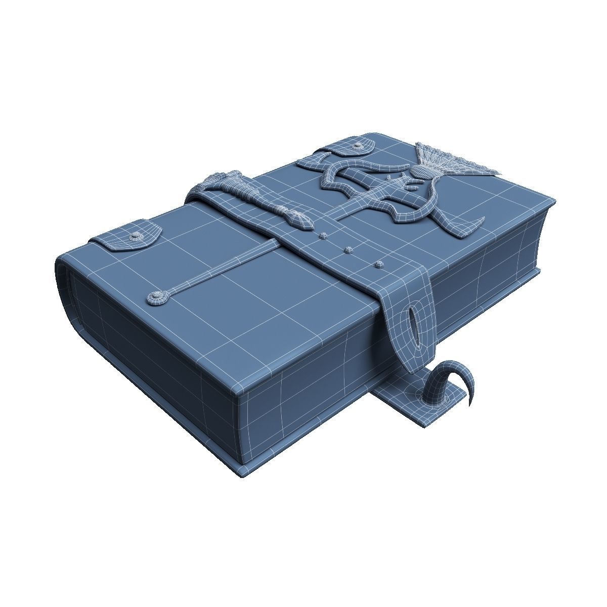 Vintage magic book Low-poly 3D model_11