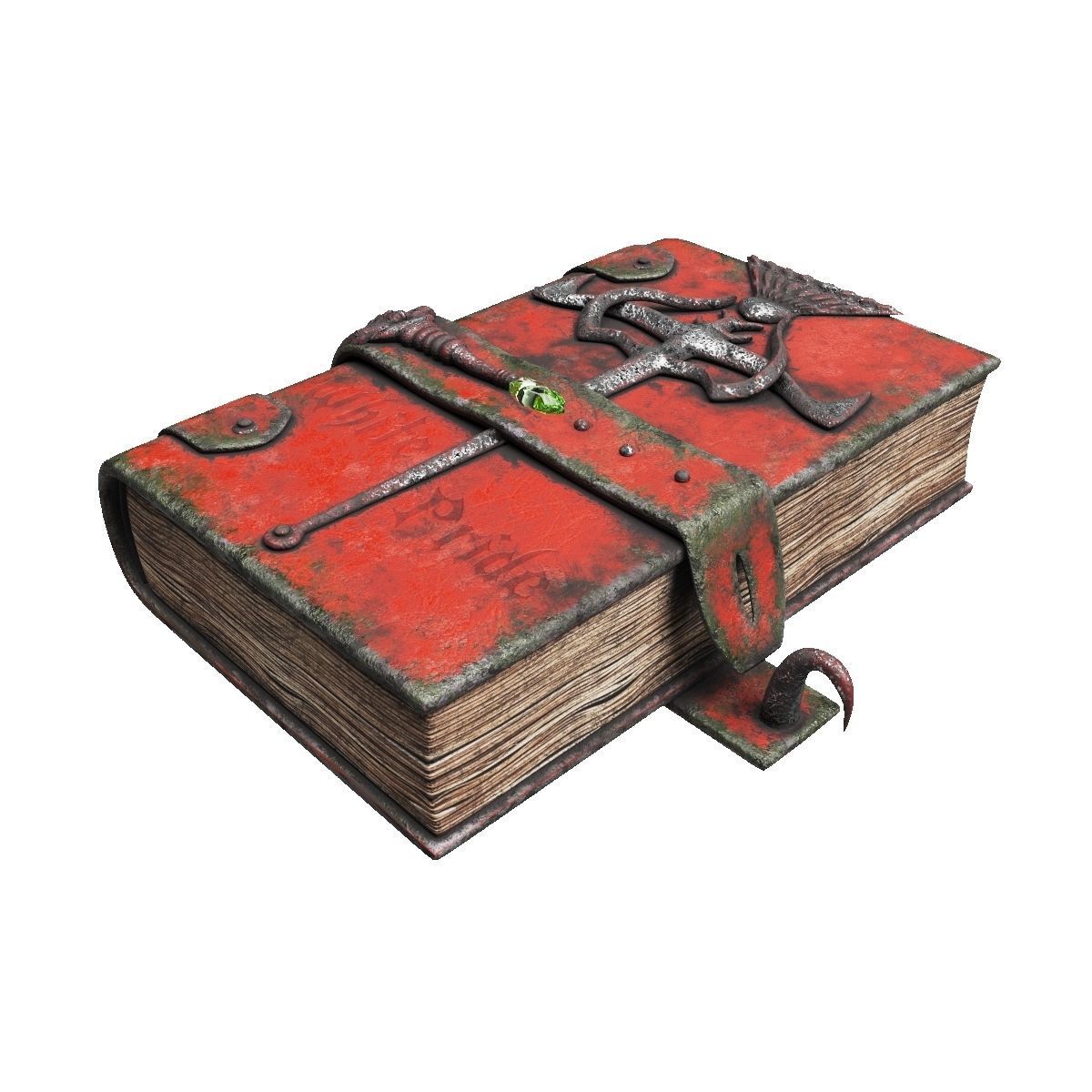 Vintage magic book Low-poly 3D model_1