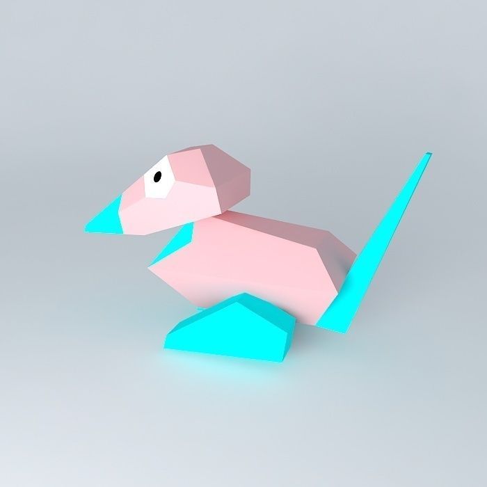 Porygon origami bird Free 3D model_1