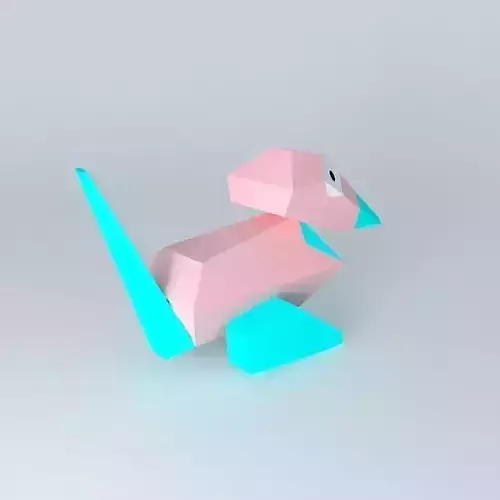 Porygon origami bird Free 3D model