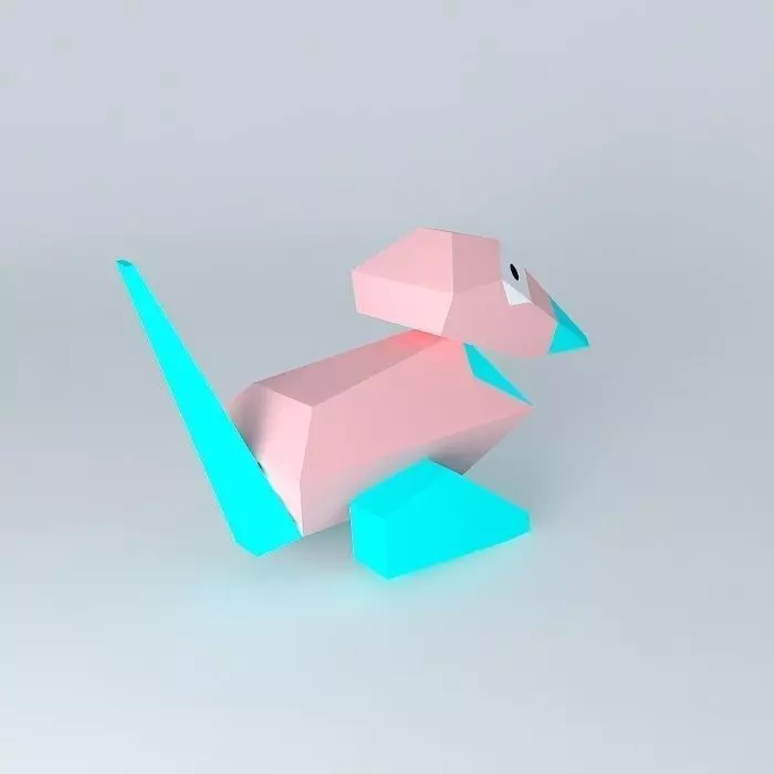 Porygon origami bird Free 3D model_0