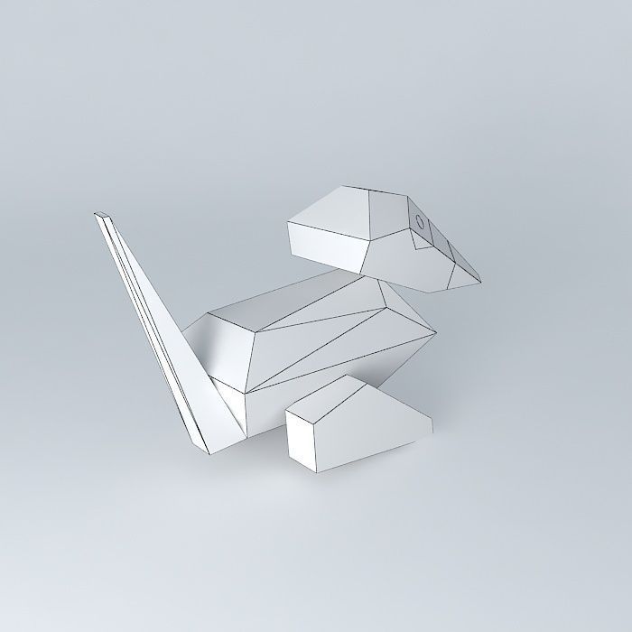 Porygon origami bird Free 3D model_3