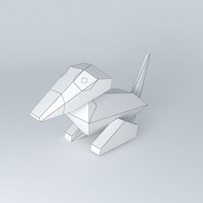 Porygon origami bird Free 3D model_4