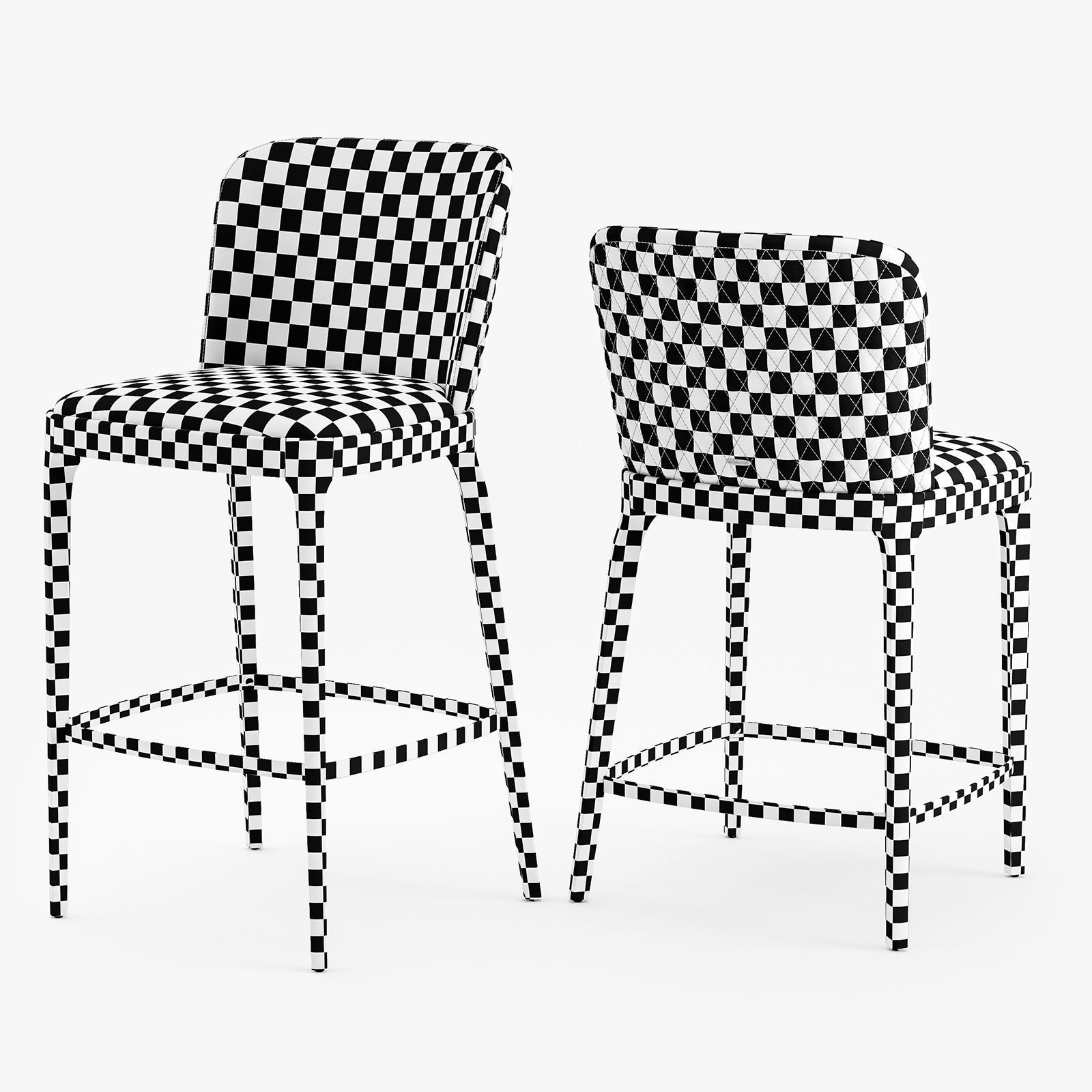 Cattelan Italia Magda couture stool 3D model_15