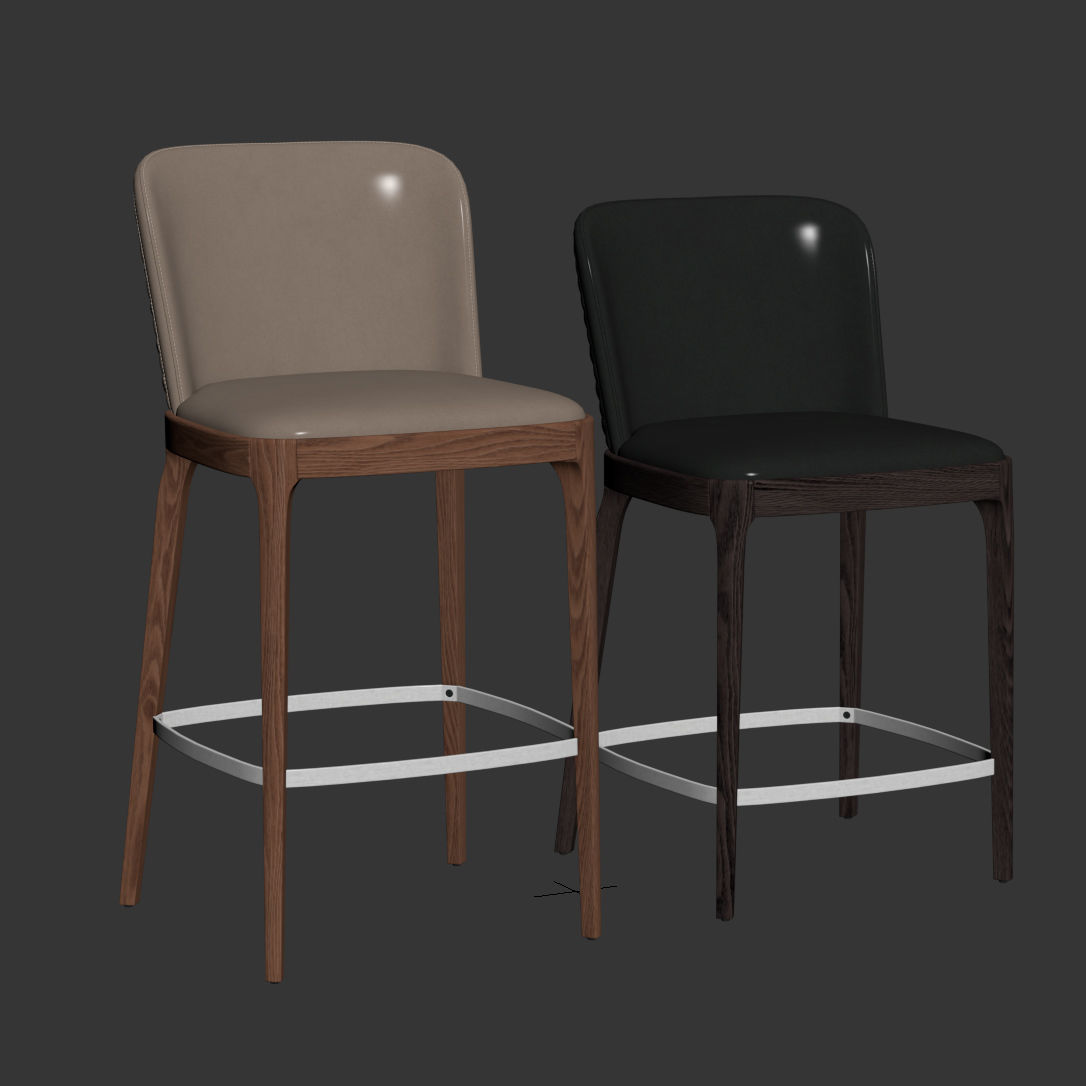Cattelan Italia Magda couture stool 3D model_17