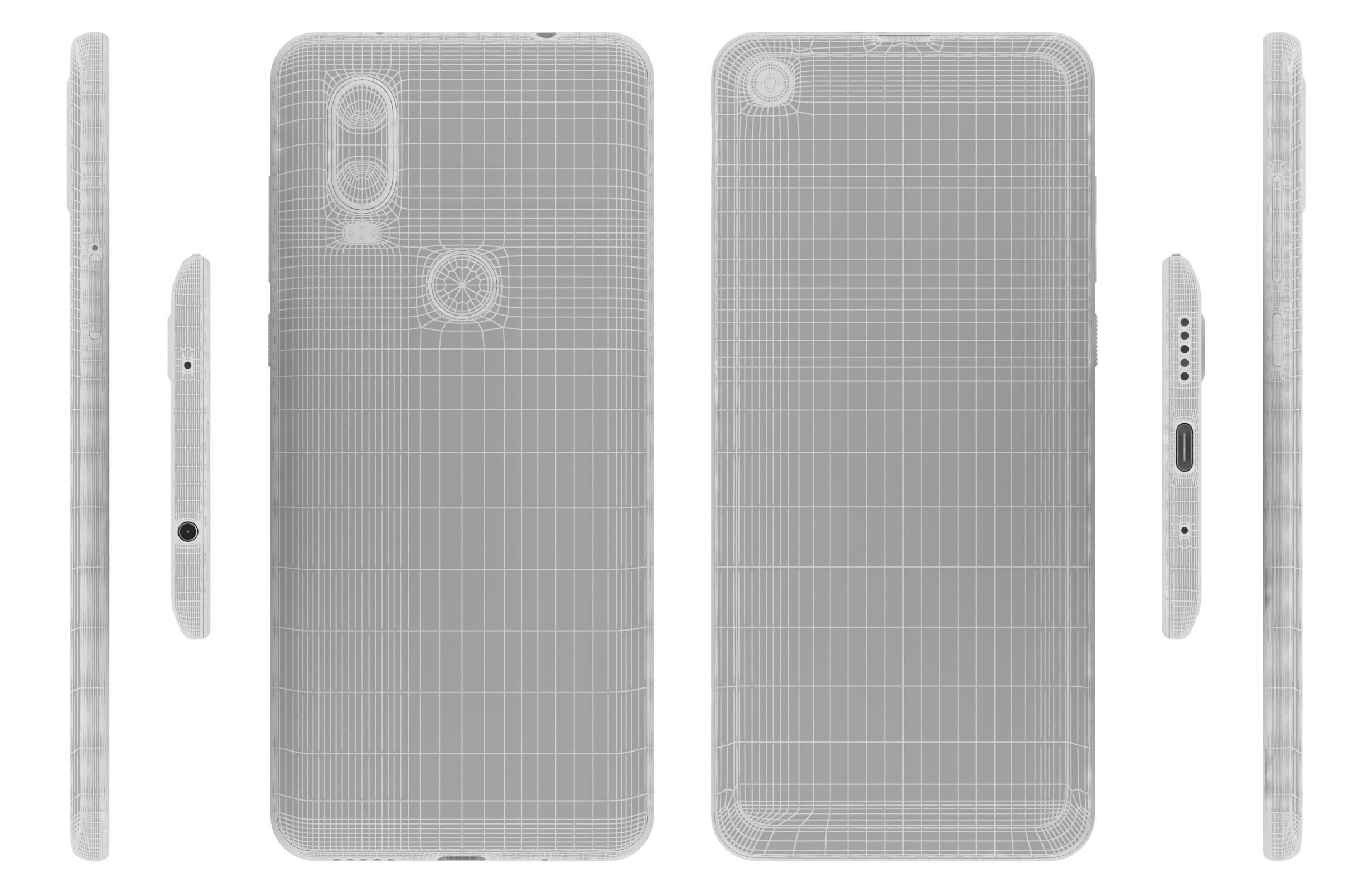 Motorola One Vision Sapphire gradient 3D model_13