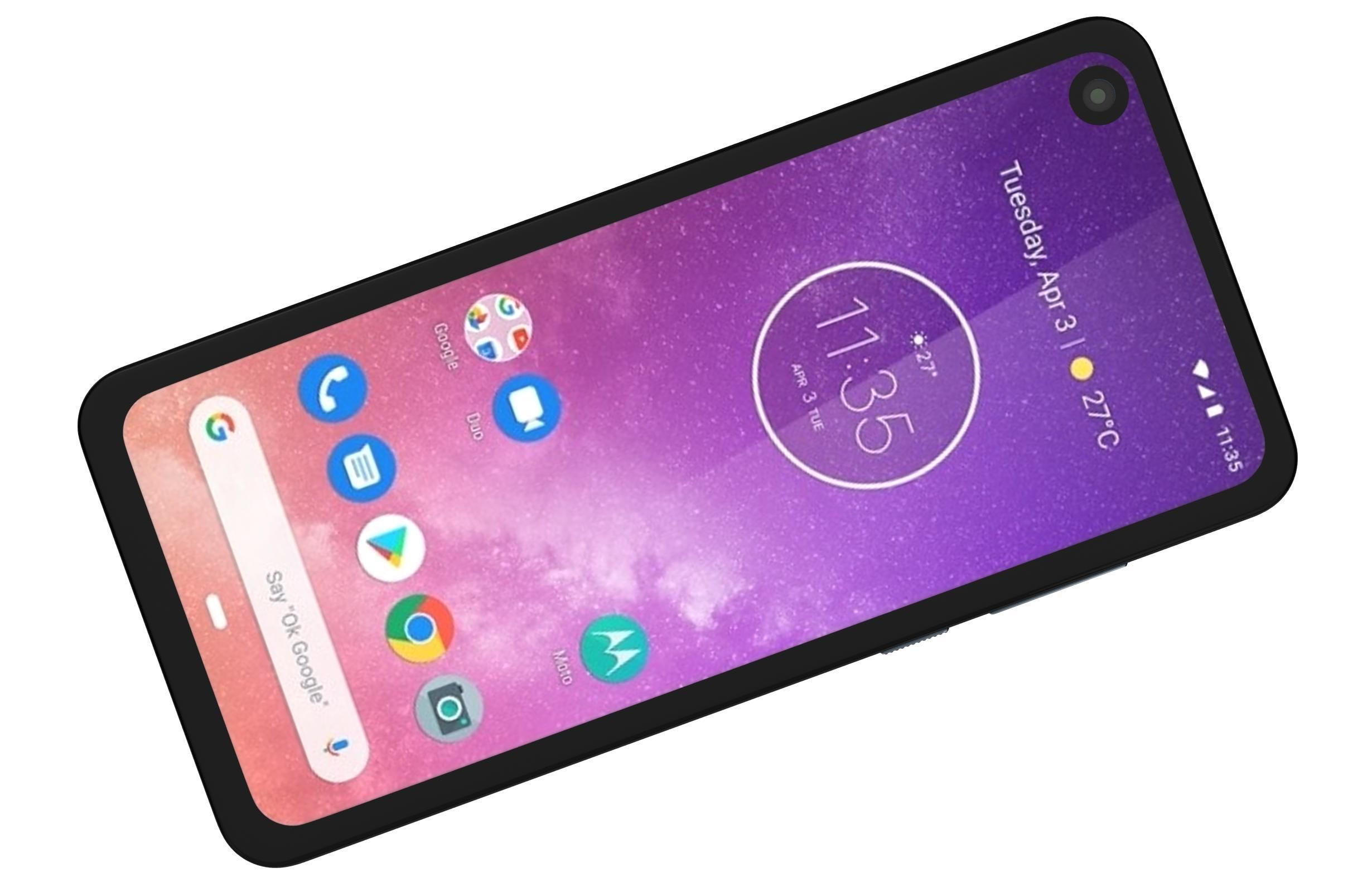 Motorola One Vision Sapphire gradient 3D model_6