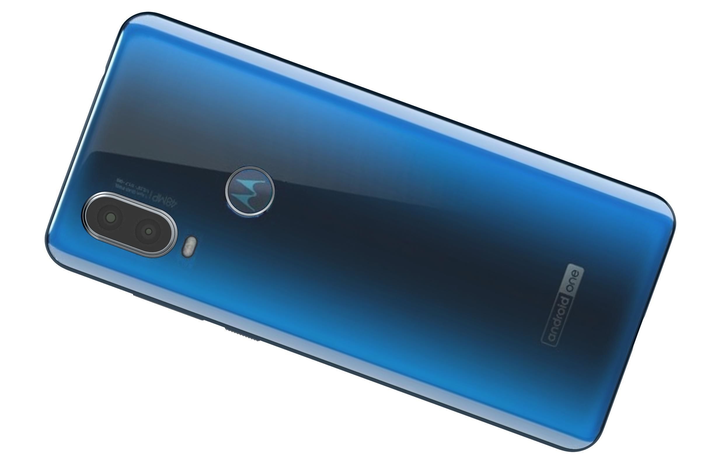 Motorola One Vision Sapphire gradient 3D model_7