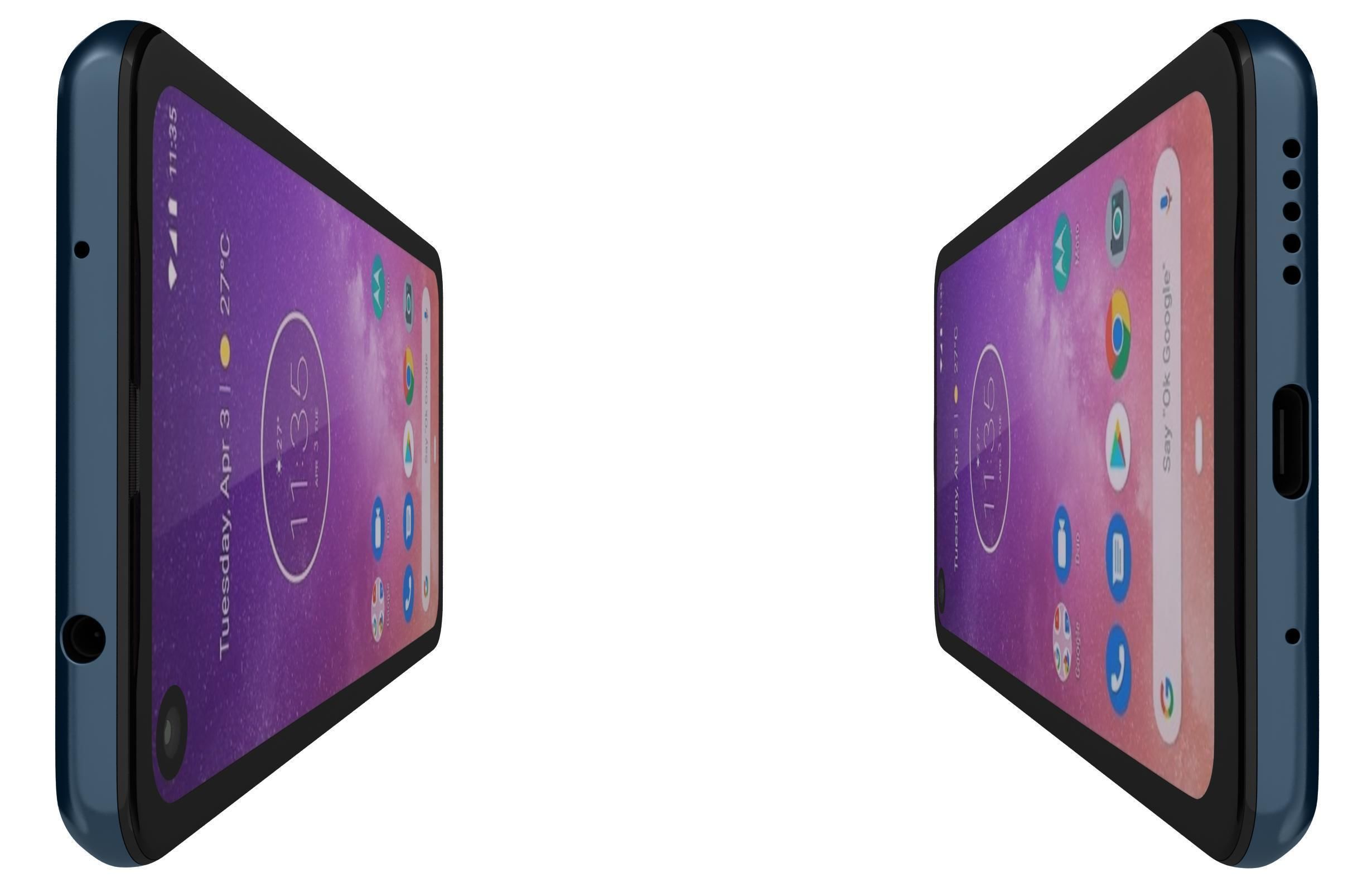 Motorola One Vision Sapphire gradient 3D model_4