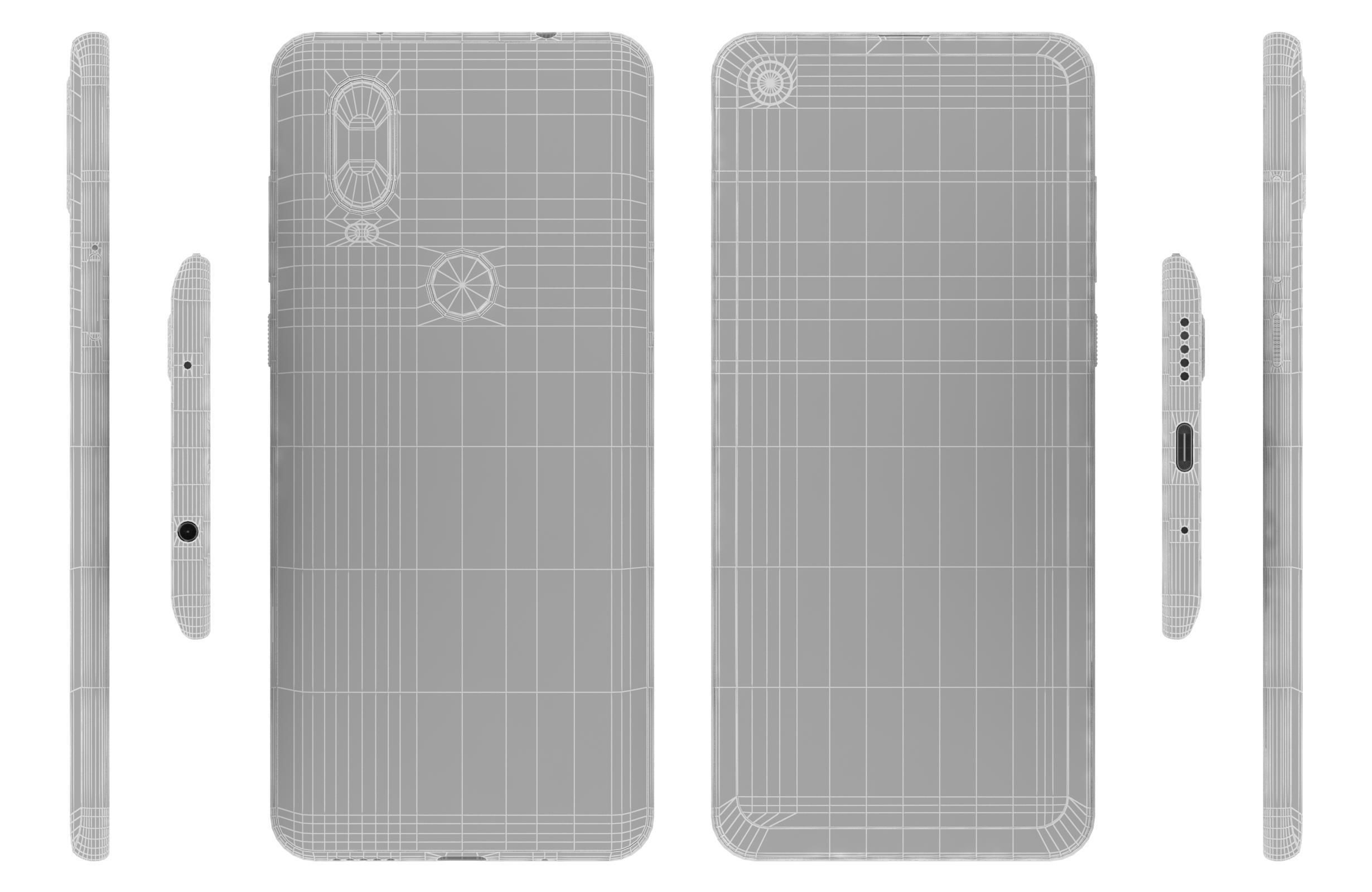 Motorola One Vision Sapphire gradient 3D model_12