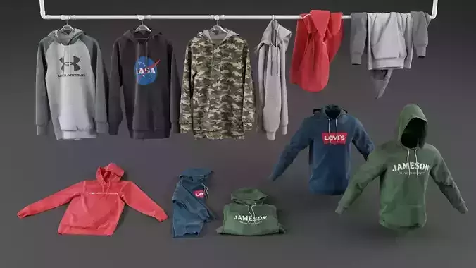 Hoodie collection jameson hoodies 3D model