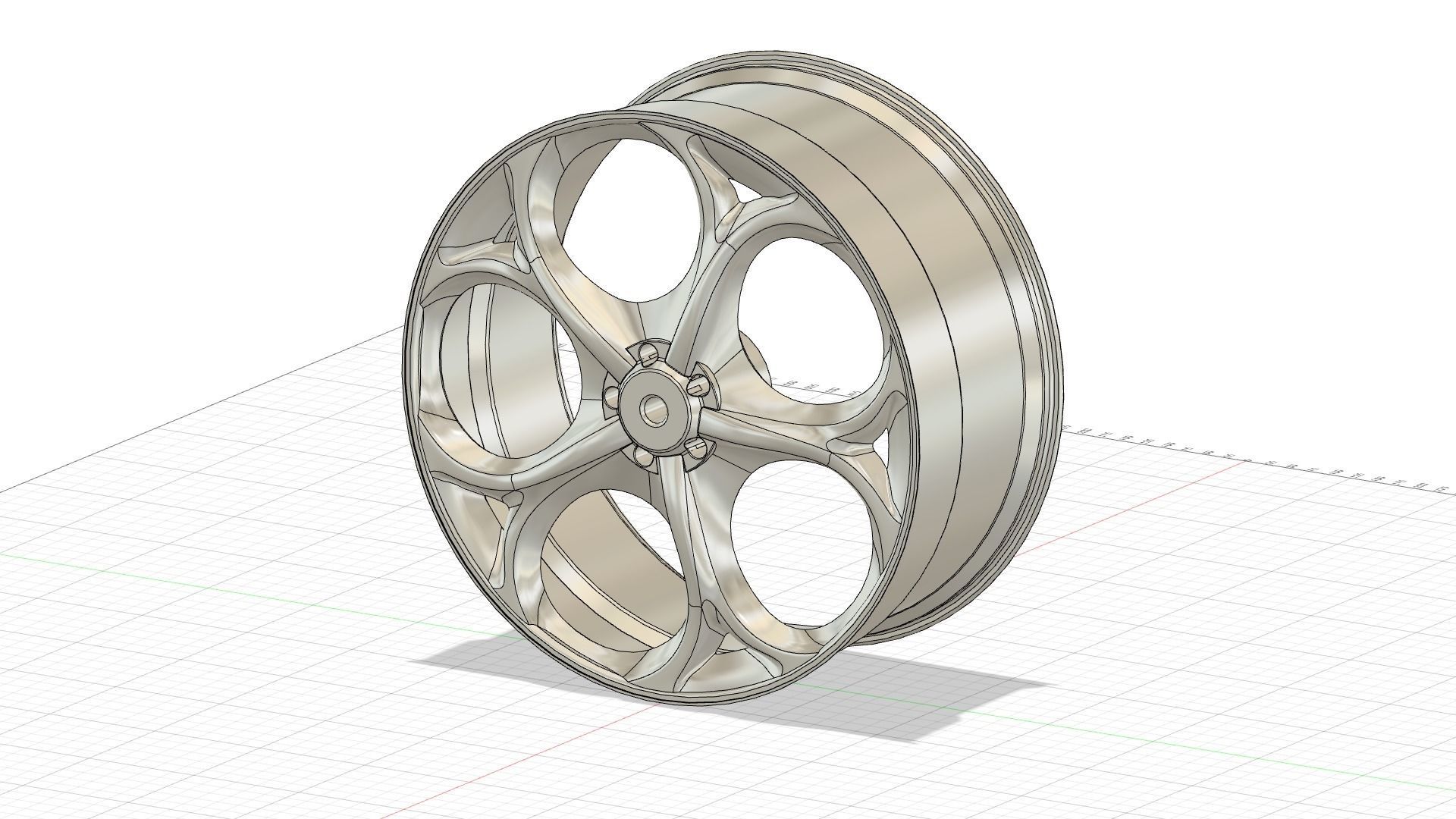 Wheel Alfa Romeo Rim Low-poly 3D model_2