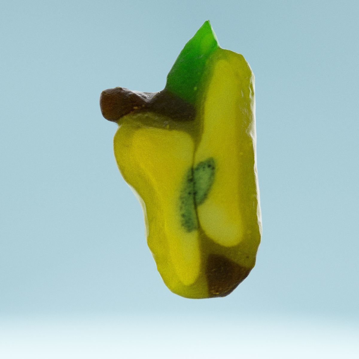 Apple piece of candy Low-poly 3D model_11