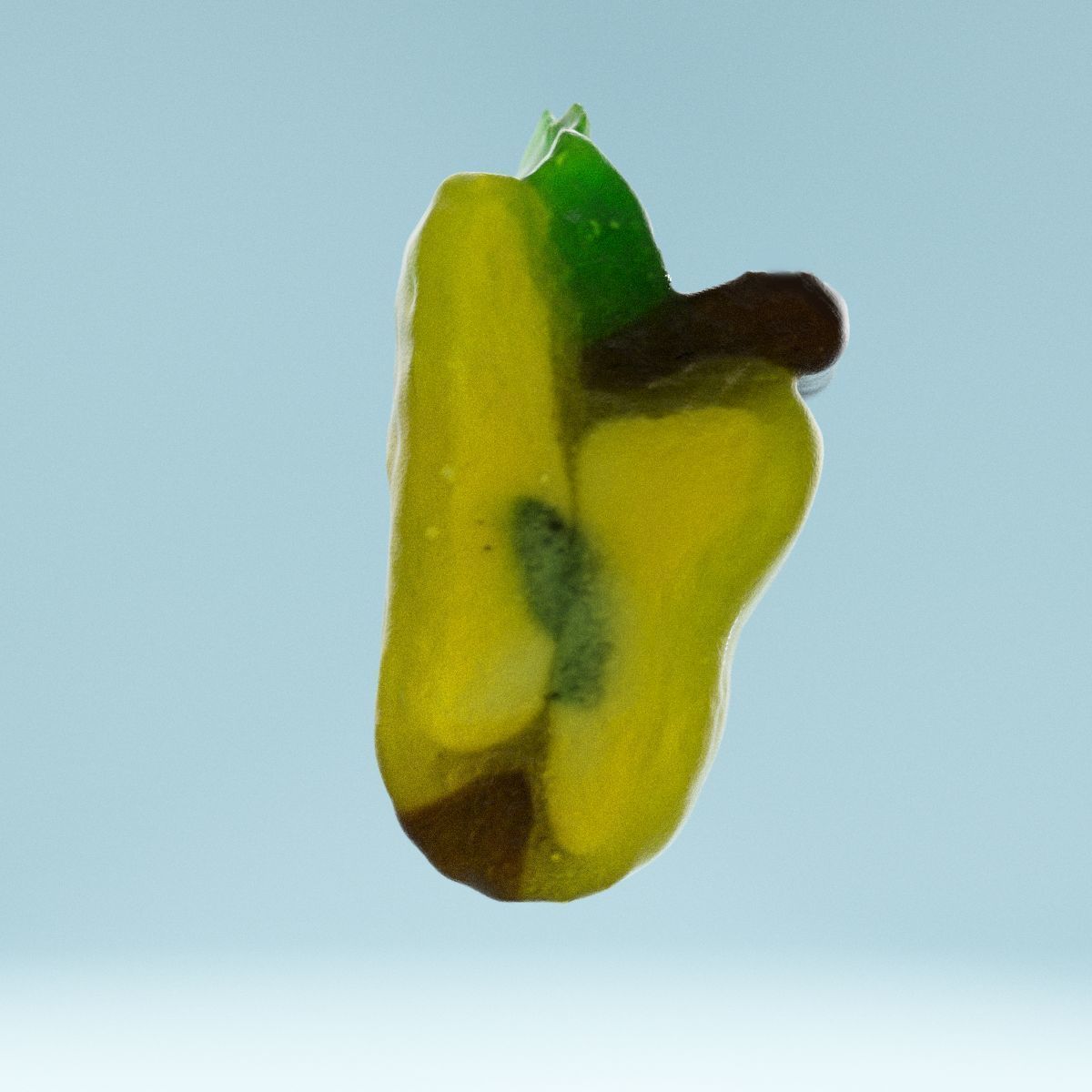 Apple piece of candy Low-poly 3D model_5
