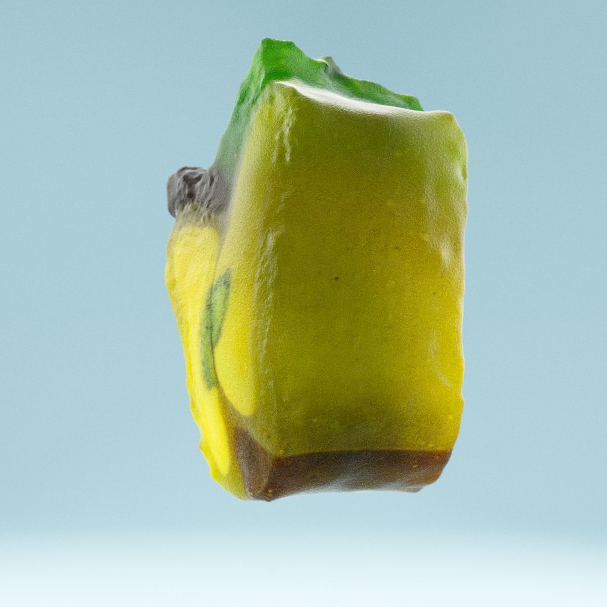 Apple piece of candy Low-poly 3D model_9