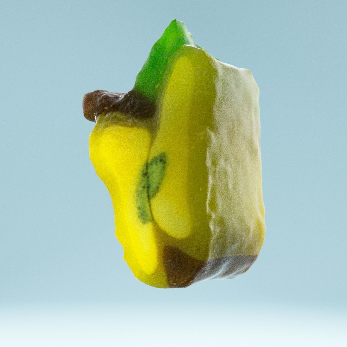 Apple piece of candy Low-poly 3D model_10