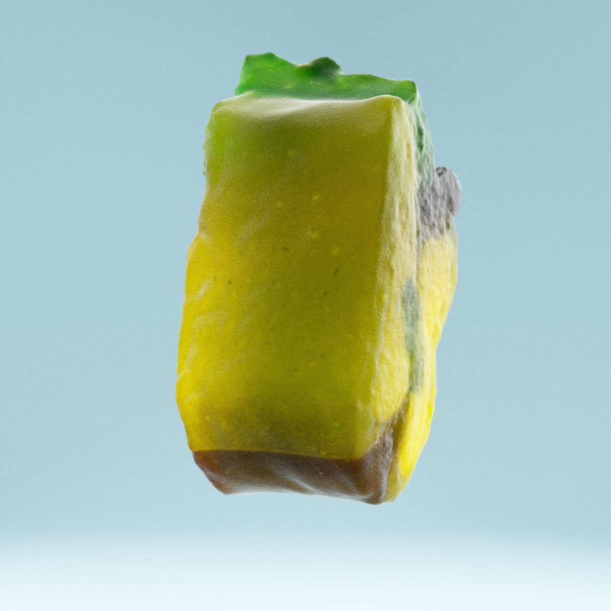 Apple piece of candy Low-poly 3D model_7