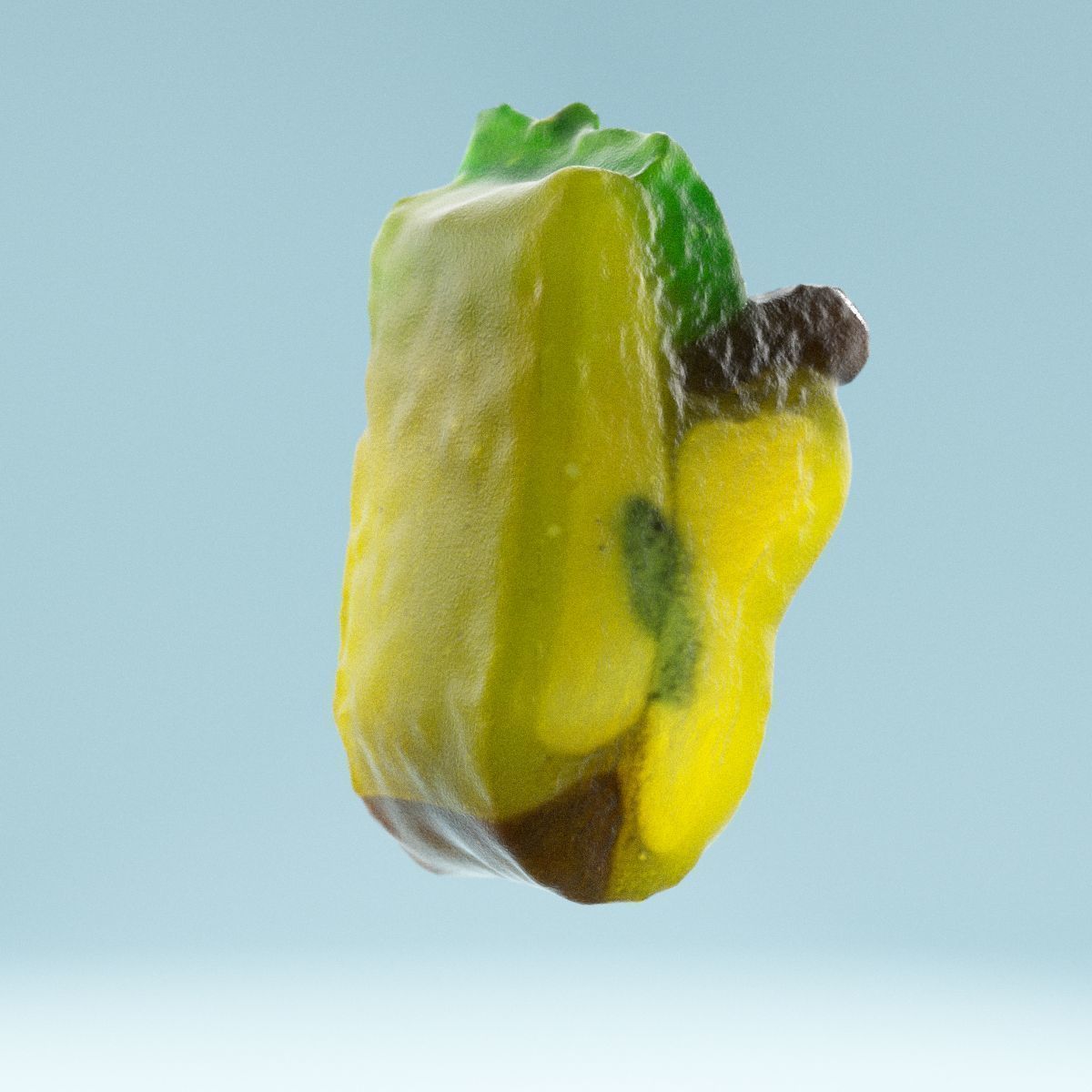 Apple piece of candy Low-poly 3D model_6